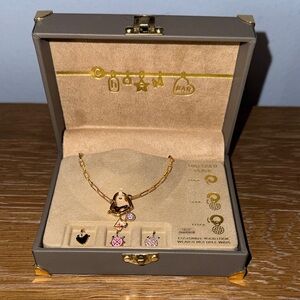 Gold Charm Necklace Set